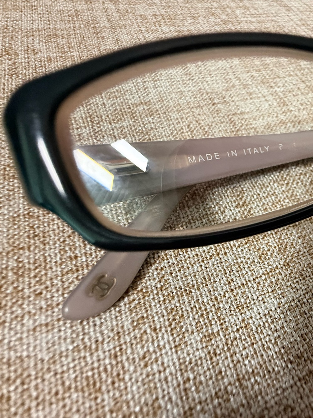 Vintage CHANEL 3145 Eyeglasses Black Pink Y2K